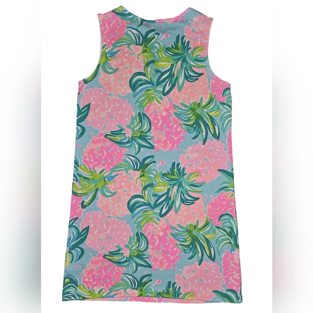 Lilly Pulitzer Girls Mini Harper Dress Blue Ibiza Pineapple Print Sz L 8-10 - Picture 10 of 13